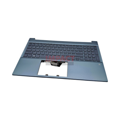 M08921-001 - TOP Cover FOG Blue With Keyboard Cloud Blue US w/o FP