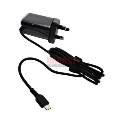 AC Adapter, TYPE-C, 65W, 2P, UK, Black