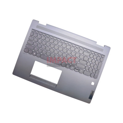 Palmrest With Keyboard, USA English, Luna Grey, Fingerprint
