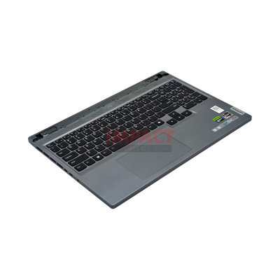 Cover With Keyboard, Usa English, Luna Grey, RGB Backlight