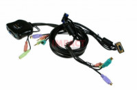 GX3401 - 2-1 KVM Switch With Attached Cables and Sound