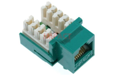 GX6KJ-GR - CAT6 Jack Green Wall Plate Connector