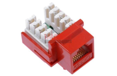 GX6KJ-RE - CAT6 Jack Red Wall Plate Connector