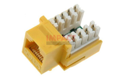 GX6KJ-YL - CAT6 Jack Yellow Wall Plate Connector