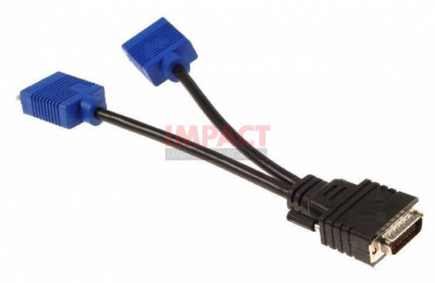 Video Splitter Cable DVI to Dual 15PIN VGA 12IN R200
